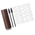 thumbnail image 3 of Kit de sellos para cejas, 10 plantillas, 2 pinceles, resistente al agua, resistente al sudor, maquillaje duradero para cejas en polvo marrón, 3 of 14