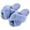 Blue, variant on Women's Fuzzy Slippers Open Toe Cross Band Slippers Memory Foam House Slippers for Women, White
