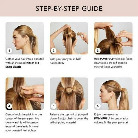 Kitsch PONYFULL Ponytail Volume Enhancer - Volumizing Ponytail Tool - Enhance Style