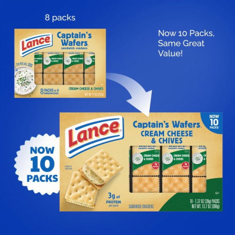 Free Shipping Snacks Lance Sandwich Crackers, Captains Wafers Cream ...