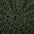 thumbnail image 4 of Noble House Round Texture Fabric Pouf, Green, 4 of 5