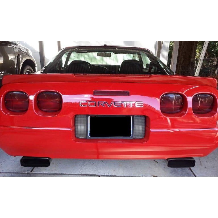 DashKitMall Red Front & Rear Bumper Letters For Corvette C4 (1991-1996) – NOT Decals – 3D Inserts