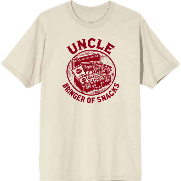 Uncle Bringer Of Snacks Adult Natural Crew Neck Short Sleeve Tee-XXL