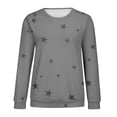 thumbnail image 6 of Bovemsi Womens Sweatshirts Women's Sports Shirt With Star Pattern Pullover Round Neck Long Sleeved Autumn Top Fall Fashion Outfits 2025 Clothes, 6 of 9