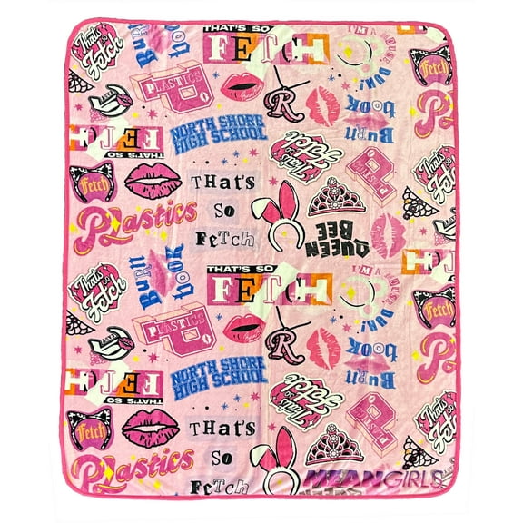Mean Girls Blanket Thats So Fetch Plastics Icons Fleece Throw 45" X 60"