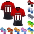 thumbnail image 4 of LPKRT Men Custom Name Number Football T Shirt - Personalized Top, Breathable Sports Tee(Pink-L), 4 of 4