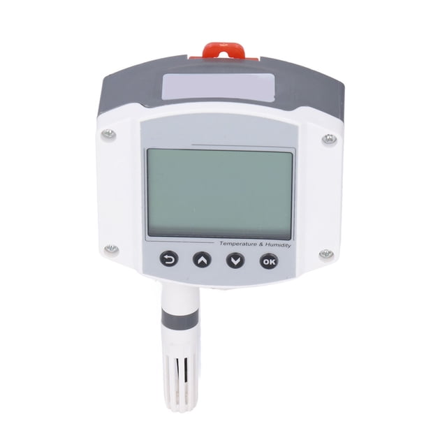 Industrial-Grade RS485 Temperature & Humidity Transmitter with LCD Display - Modbus RTU Protocol, ±0.4℃/±2%RH Accuracy, 10-30V Wide Voltage, IP65 Dustproof, Wall/Rail Mountable, ABS Construction for