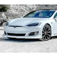 thumbnail image 3 of For 2016-2020 Tesla Model S STP-Style Painted White Front Bumper Spoiler Lip Kit, 3 of 5