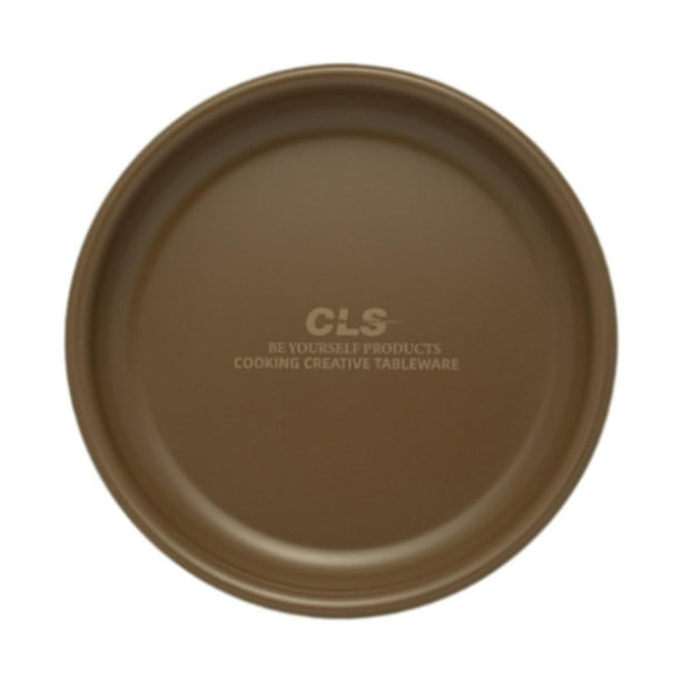 Plato de camping Plato de cocina Vajilla de acero inoxidable Diámetro de 4,72 pulgadas Plato de cena Plato de camping para excursiones de senderismo Marrón