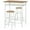 White, variant on HOMCOM 3 Piece Counter Height Table Chair Set with Table, 2 Matching Stools