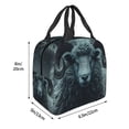 thumbnail image 3 of Pofeuu Moody Ram Portrait Print Lunch Bag Lunch Box Insulated Lunch Bag Adult Lunch Box for Men and Women, 3 of 8