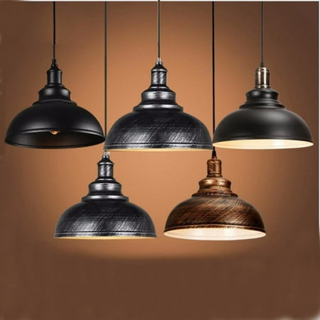 Ceiling Lighting Bar Vintage Home Metal Pendant Light Industrial Chandeliers Artistic Lighting Fixture E27 Hanging Ceiling Lamp For Kitchen Bar with 2 Screws ()