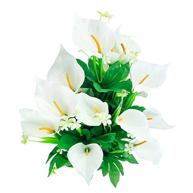 Flores artificiales de seda para decoración del hogar, oficina, arreglos de mesa para bodas, nenúfares artificiales realistas con centros de mesa florales flexibles y realistas para