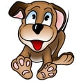 thumbnail image 2 of Happy Puppy Dod Colored Wall Mural Decal Sticker, Wallmonkeys Peel & Stick Vinyl Graphic (24 in H x 20 in W), 2 of 4