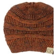 thumbnail image 3 of C.C BeanieTail Cotton Blend All Season Daily Messy High Bun Ponytail Beanie Hat, Confetti Mustard, 3 of 3