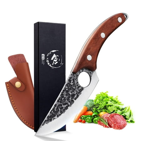 

Dream Reach Outdoor Camping Cooking Knife Viking Knives Chef Knife Full Tang Kitchen Boning Knives Gift for Men Hunting Camping