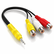 Replacement for TCL TV Video AV Component Adapter Cable,3.5mm to 3 RCA AV Input Adapter CBF Signal RCA Conversion Cable