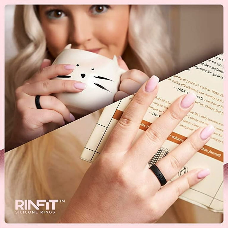 Rinfit Silicone Wedding Rings for Women - Infinity Collection - 3 Rings Pack