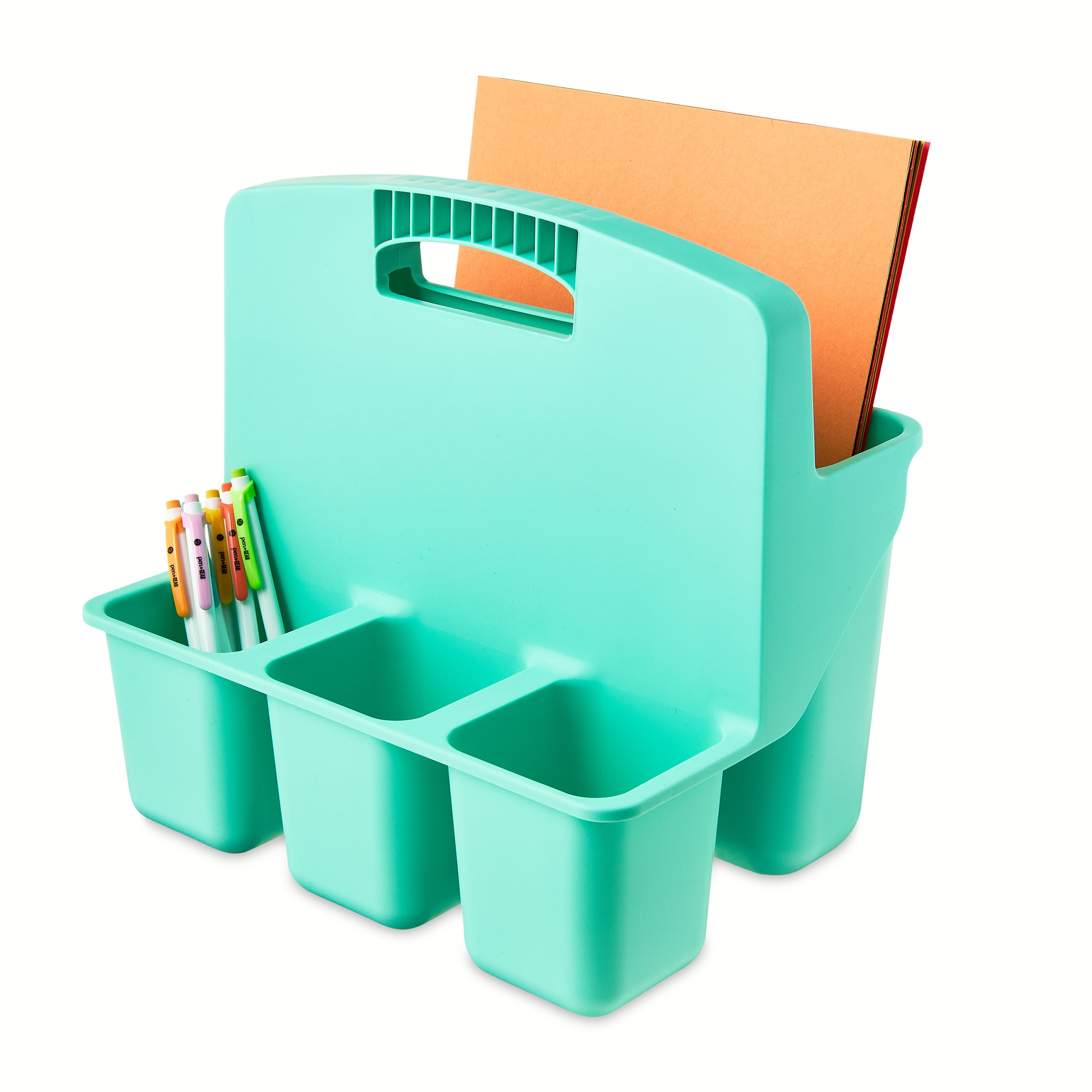 Pen+Gear Large Supply Caddy, 11.81" x 8.43" x 11.04", Spearmint