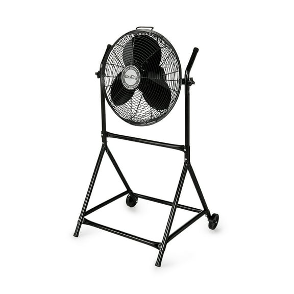 Air King 18" 1/6 HP 3-Speed Adjustable Height Floor Fan with Roll-About Stand