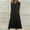 Black, variant on Elvqul Short Sleeve Dresses for Women Casual V-Neck Summer Maxi Print Under $10 Black Vacation Vacation Dresses