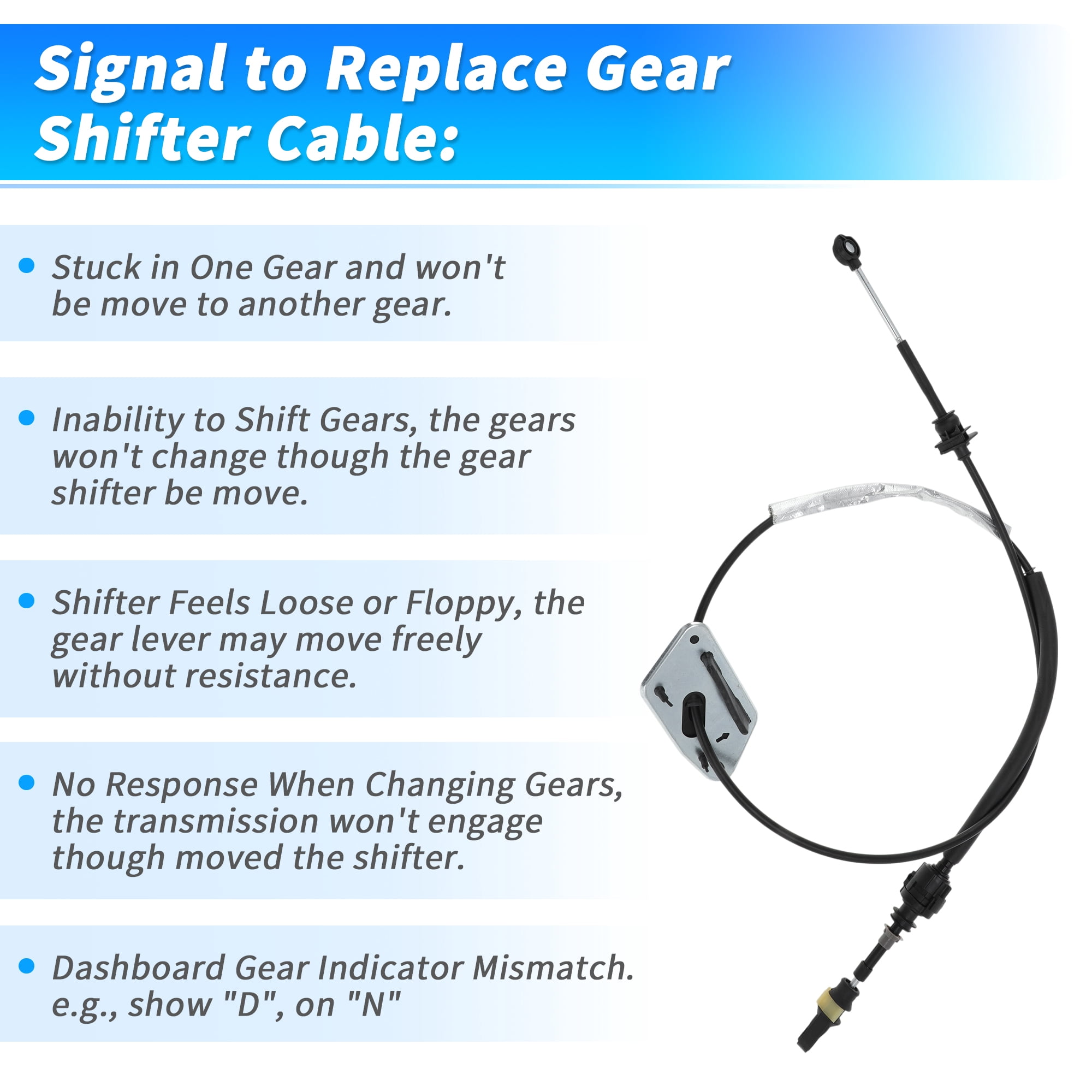 Unique Bargains Automatic Transmission Gear Shift Cable for Ford Fusion for Lincoln MKZ