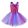 thumbnail image 6 of DPOIS Kids Girls Rainbow Cartoon Tutu Dress Princess Costume, 6 of 6
