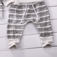 thumbnail image 6 of Douhoow Baby Boy 2PCS Outfit Set Long Sleeve Striped Tops Drawing Straps Elastic Band Pants Hat, 6 of 6