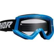 Thor Combat Racer Youth MX Offroad, Adjustable Frame, Silicone Grip Blue, Youth Off-Road Goggles