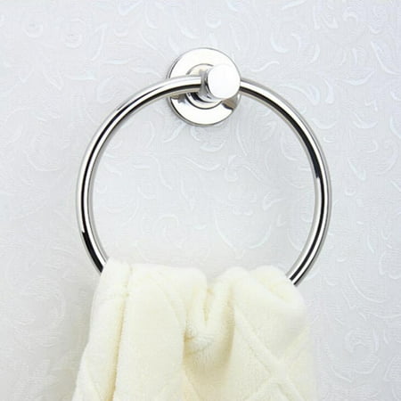 Stainless Steel Bath Accessories Stainless Steel Bath Towel Holder Hand Towel Ring Hanging Towel Hanger Bathroom Accessories Contemporary Hotel Round Style Wall Mount ()