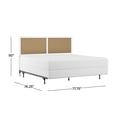 thumbnail image 3 of Hillsdale Furniture Serena Wood and Cane Panel King Headboard with Bed Frame, White, 3 of 13