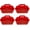 Red, variant on Enjoy Organizer - Small Stackable Plastic Caddy with Handle 6 Compartment | Desk, Makeup, Dorm Caddy, Classroom Art Organizers - 4 Pack, Made In USA (Red)