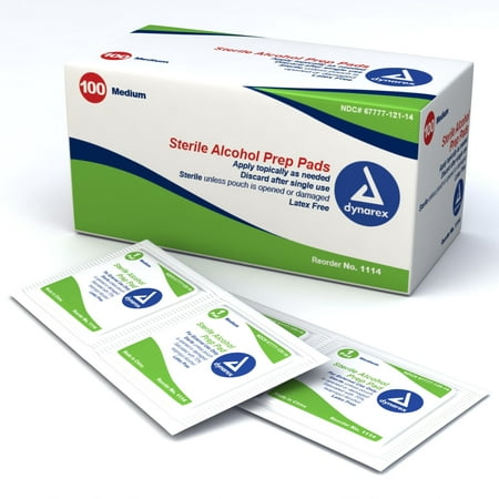 2 Boxes Of 100 Medium Alcohol Preps Pads Swabs (Best 100 Proof Alcohol)