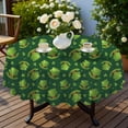 thumbnail image 4 of St. Patrick's Day and Top Hats Round Tablecloth 60", Wrinkle-Resistant Wipeable Cover for Kitchen, Dining, Picnic & Patio, 4 of 6