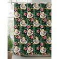 thumbnail image 2 of Tropical Motivational Shower Curtain, Hello Summer Hat Tropical Plants Bathroom Decor Curtains Set with Hooks, Green Waterproof Fabric Home Accessories， 72 X 78 Inch Long, 2 of 6