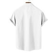 thumbnail image 4 of Iugvhana Mens Hawaiian Vintage Bowling Shirts Casual Short Sleeves Palm Tree Print Button Down Summer Beach Shirts White L, 4 of 4