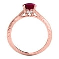 thumbnail image 3 of Aonejewelry 0.85 Ct. Ttw Diamond and Created Ruby Ring In 14K Rose Gold, 3 of 3