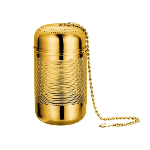 SOPOTUTU Reusable Tea Infuser Seasoning Infuser Stainless Steel Golden 1Set