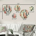 thumbnail image 4 of Designart "Serenading Beauty In Pink Floral Gardens I" Floral Round Wall Art Set Of 5 - Pink Cottage Office Room Wall Art Set, 4 of 6