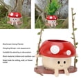 thumbnail image 3 of Swing Face Planter, Maceta de Champiñones Encantador y Divertido Con Gancho para la Decoración de la Pared O Elcritorio, 3 of 7