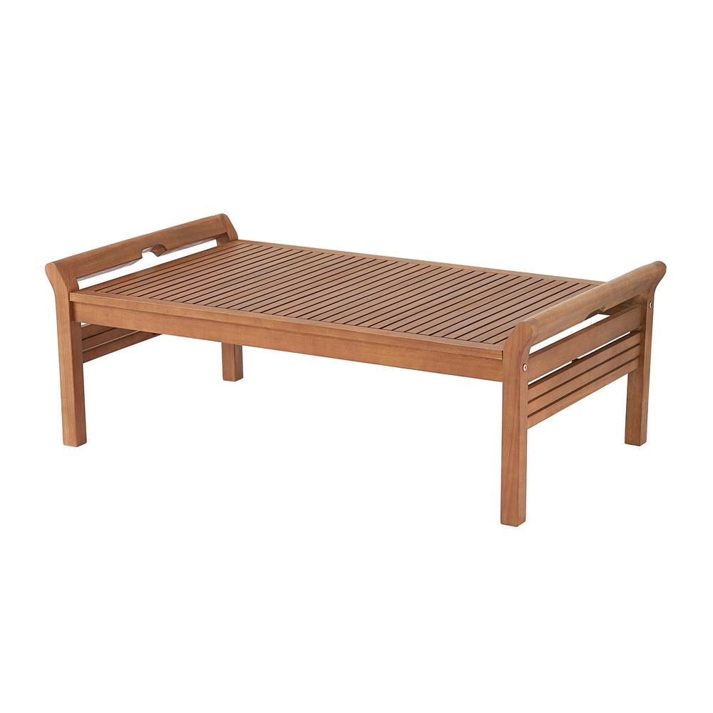 Alaterre Furniture Stamford Eucalyptus Wood Outdoor Rectangle Coffee Table, Natural