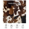 thumbnail image 5 of Cow Patterned Wrap Around Bed Skirts for California King Bed 18" Drop,Bed Skirt with Adjustable Elastic Belt Dust Ruffle Bed Valance Vintage Farmhouse Abstract Country Western Bed Frame Cover, 5 of 7