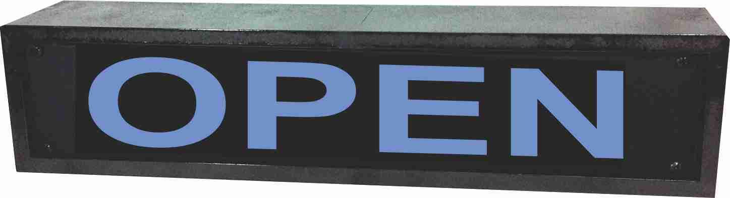 AMERICAN RECORDER - 2RU "OPEN" LED Lighted Sign with Enclosure