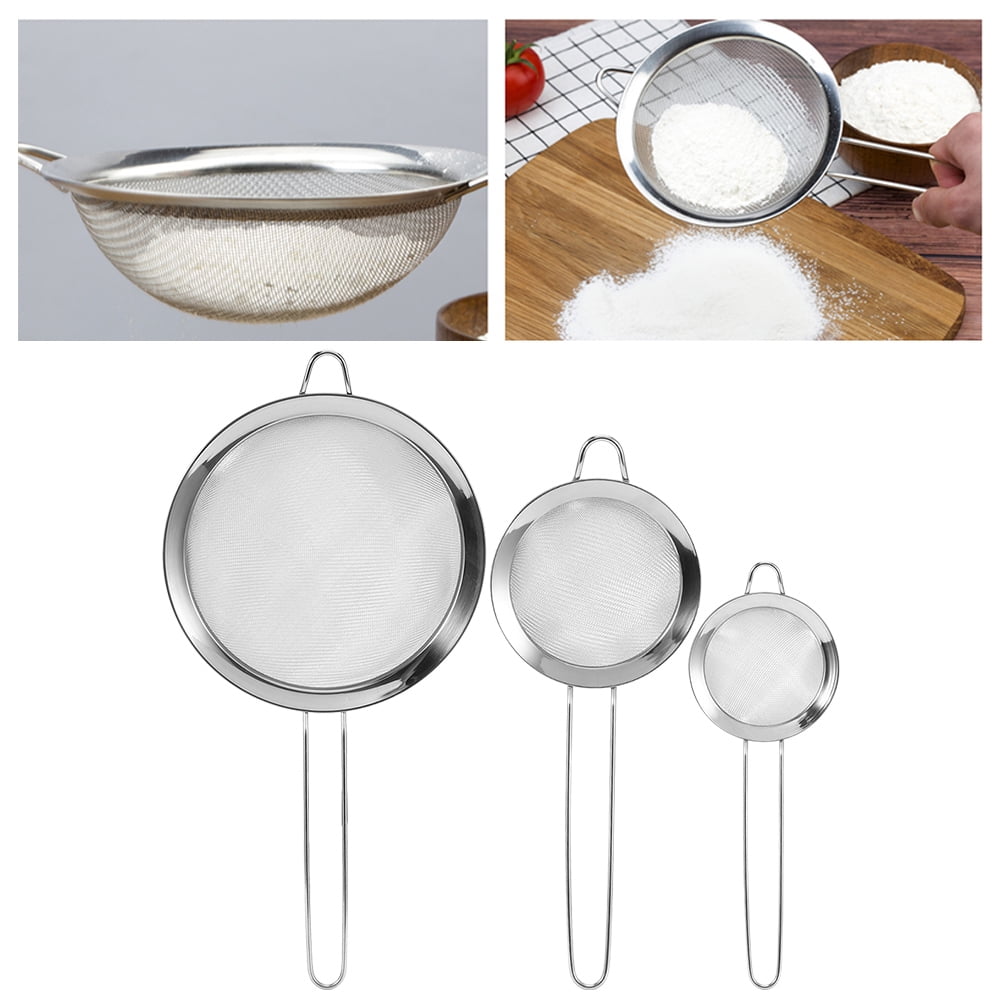 LYUMO Noodle Strainer, Stainless Steel Mesh Filter Strainer Flour Sieve