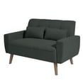 thumbnail image 4 of Pingliang Home Loveseat Small Sofa 2 Seater Sofa Couch with 2 Pillows, Modern Linen Fabric Love Seat for Apartment Bedroom Living Room Small Space Office Studio,Black, 4 of 10
