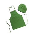 thumbnail image 1 of CHEFSKIN Tablier de Chef Vert Lime pour Enfants & Chapeau Réglable, Tissu Véritable Léger (Petit Convient 2-8), 1 of 4
