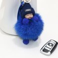 thumbnail image 1 of LLavero de bebé durmiendo con pompón, llaveros de muñeco de peluche esponjoso bonito, bolsos para mujer y niña, llaveros, llavero de coche, regalo, decoración encantadora xuanjing unisex, 1 of 2