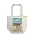 thumbnail image 1 of Newport Beach, California, Beach Cruiser on Beach (100% Cotton Canvas Reusable Tote Bag), 1 of 3
