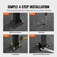 thumbnail image 4 of VEVOR Handrails for Outdoor Steps, Fit 2 or 3 Steps Outdoor Stair Railing, Picket#2 Wrought Iron Handrail, Flexible Porch Railing, Black Transitional Handrails for Concrete Steps or Wooden Stairs, 4 of 9