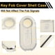 thumbnail image 5 of Funda de llave de coche de TPU de tono blanco y plateado de Unique Bargains para Fiat 500 Cabrio/Nuova para Fiat 500C/500L/500X/600 - Funda de control remoto de 3 botones, 5 of 6